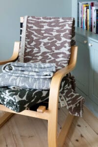 Brown and white textile pattern design by Saara Obele