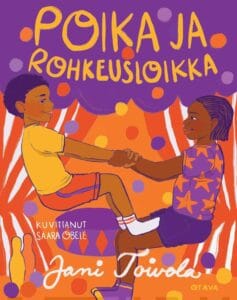 Poika ja rohkeusloikka children's book illustration by Saara Obele